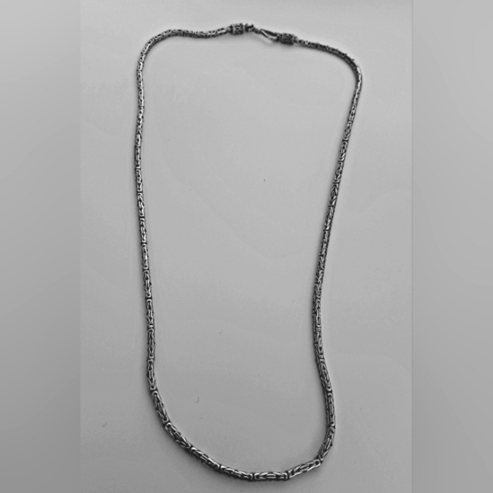 .925 STERLING SILVER BYZANTINE NECKLACE 20"